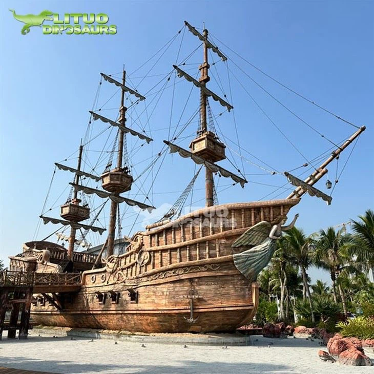 Fiberglass Life Size Pirate Ship Model best
